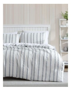 Miles Quilt Cover Set Blue King