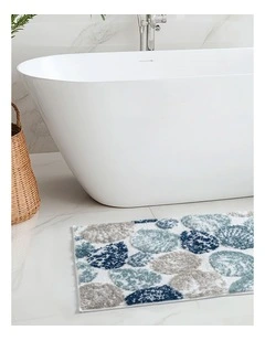 Washed Ashore Bath Mat Indigo/Denim/Tidal Wave/Pebble 50x80cm