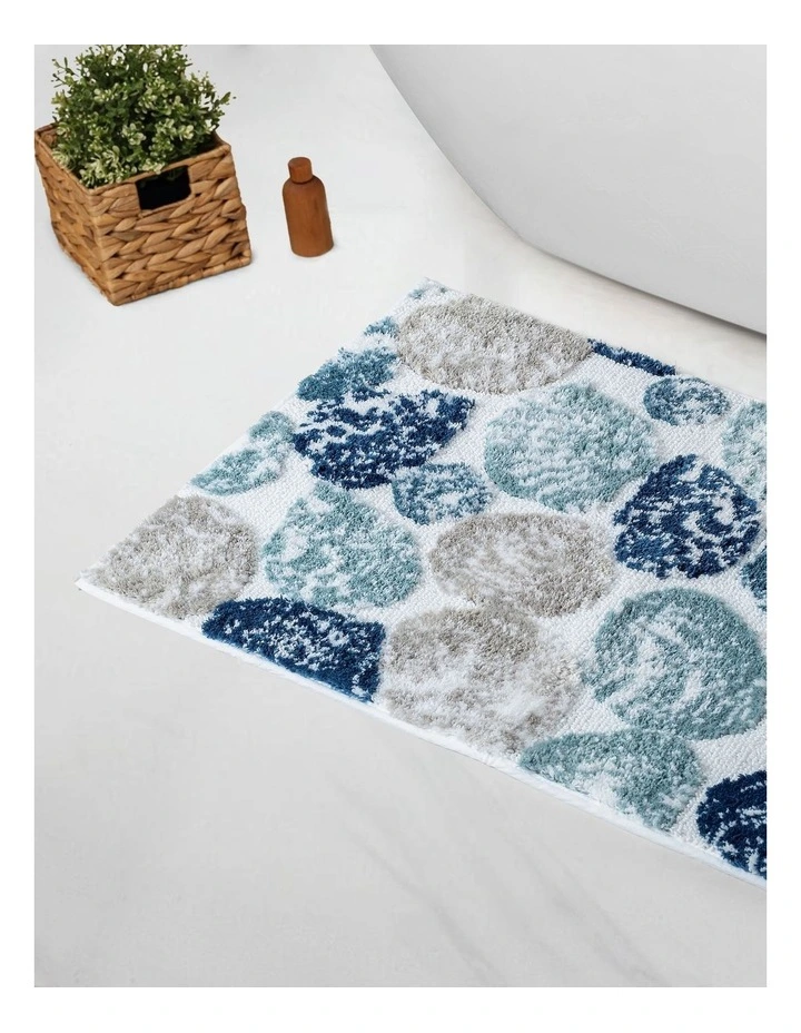 Washed Ashore Bath Mat Indigo/Denim/Tidal Wave/Pebble 50x80cm image 2