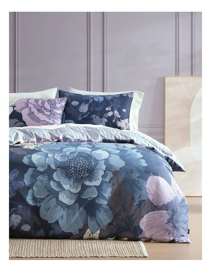 Elyce Quilt Cover Set Lilac Super King image 1