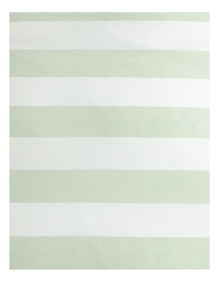 Awning Stripe Quilt Cover Set Sage Double image 3