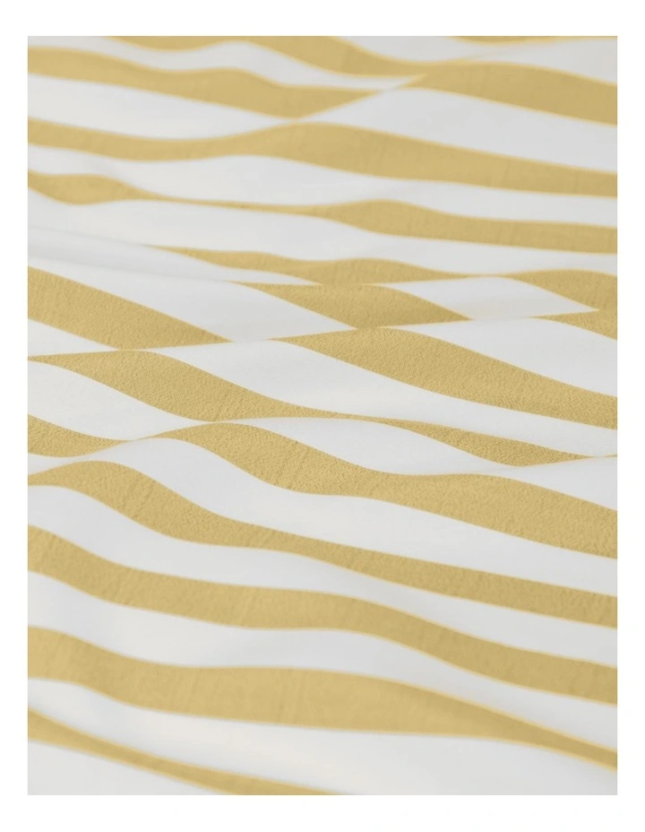 Frankie Stripe Quilt Cover Set Yellow King image 2