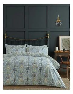 Woodland Weeds Quilt Cover Set Gold Queen