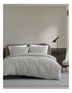 Herringbone Quilt Cover Set Moss Double