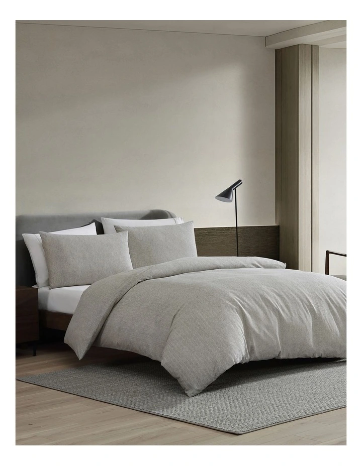 Herringbone Quilt Cover Set Moss Double image 2