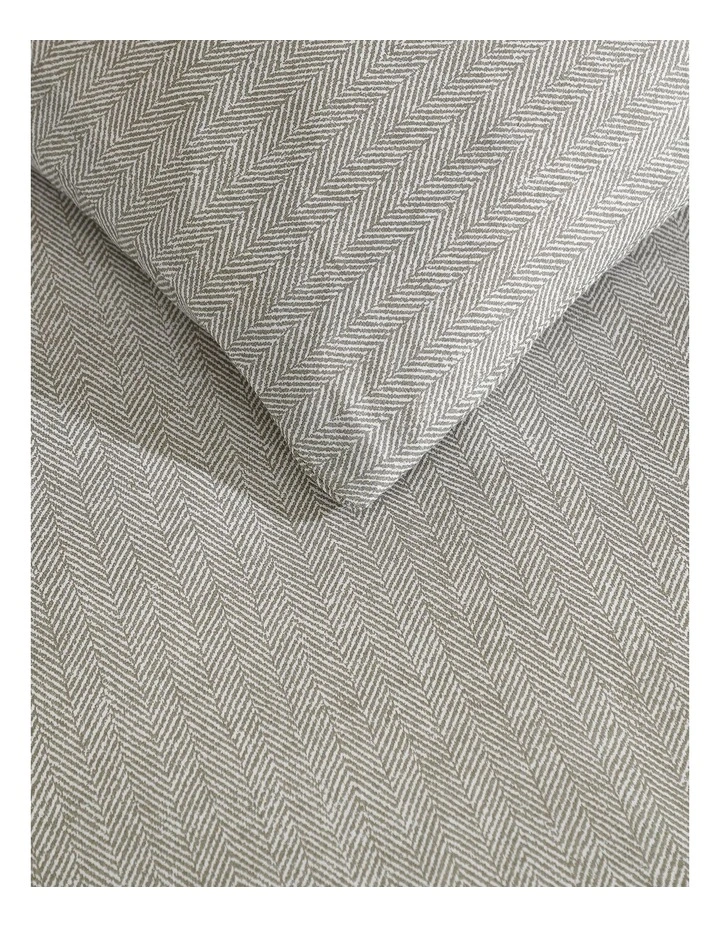 Herringbone Quilt Cover Set Moss Double image 4