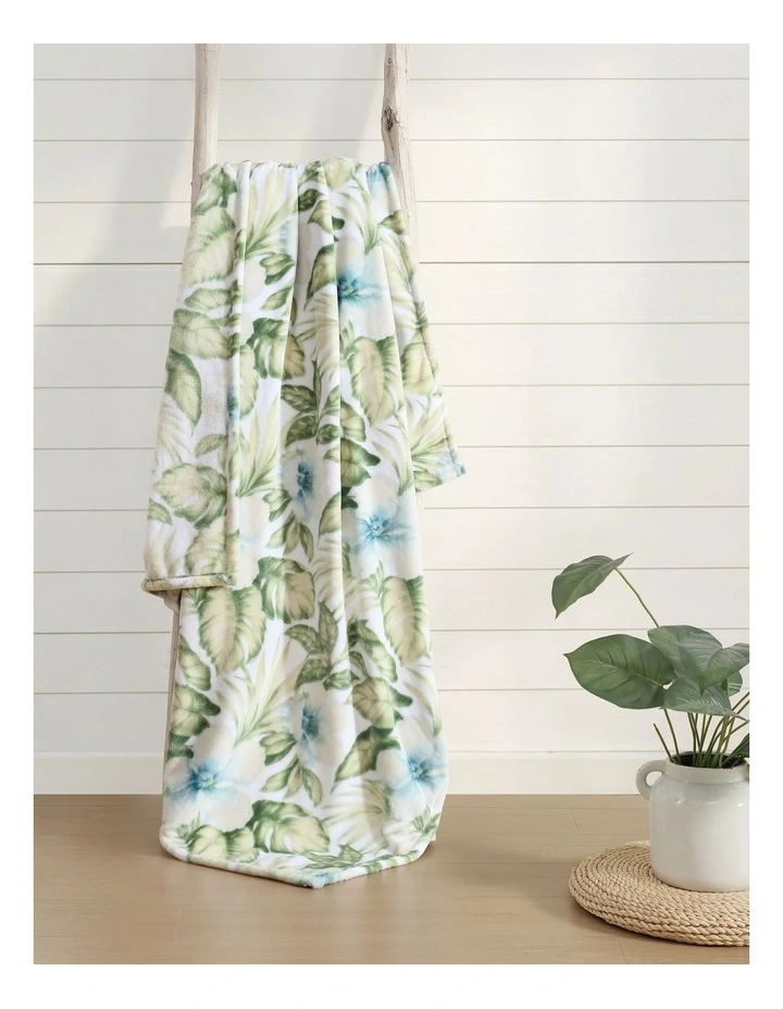 Alba Botanical Throw Pale Blue 152x178cm image 1