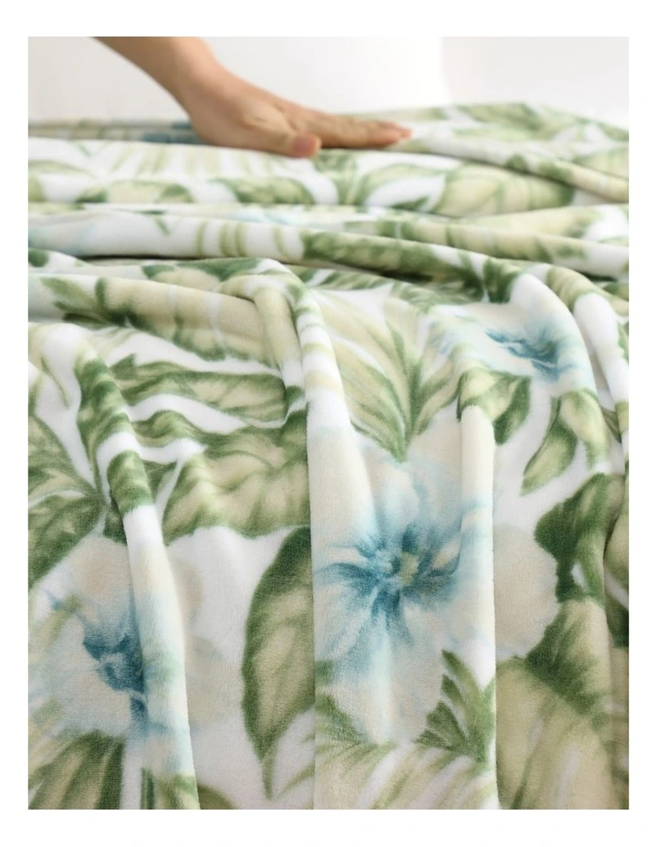 Alba Botanical Throw Pale Blue 152x178cm image 2