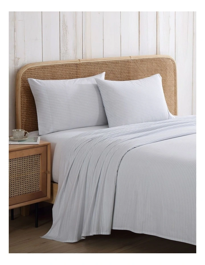 Relax Stripe Sheet Set Blue King image 1