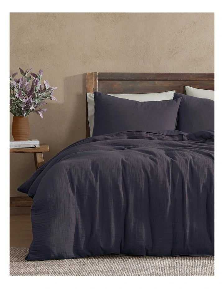 Earth Quilt Cover Set Deep Violet Queen image 1