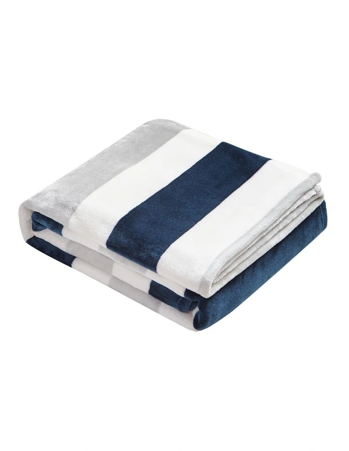 Awning Stripe Throw Blue Single image 3