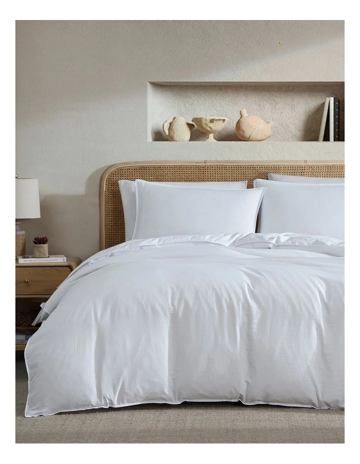 Vintage Washed Quilt Cover Set White Super King image 1