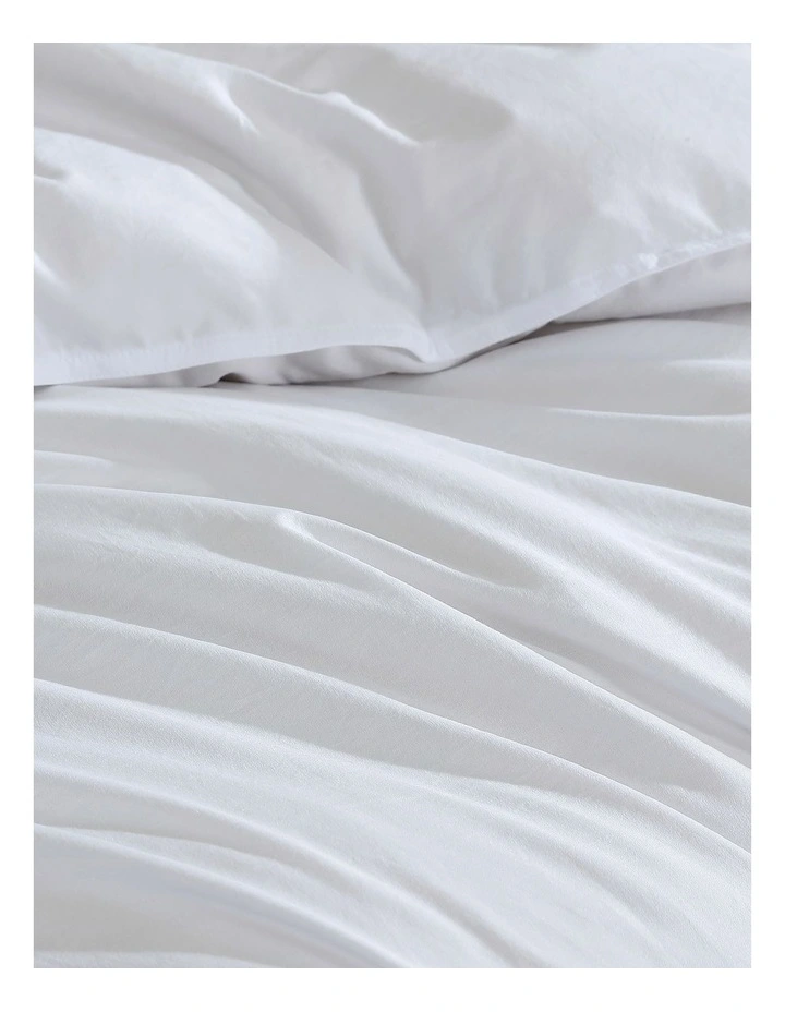 Vintage Washed Quilt Cover Set White Super King image 2