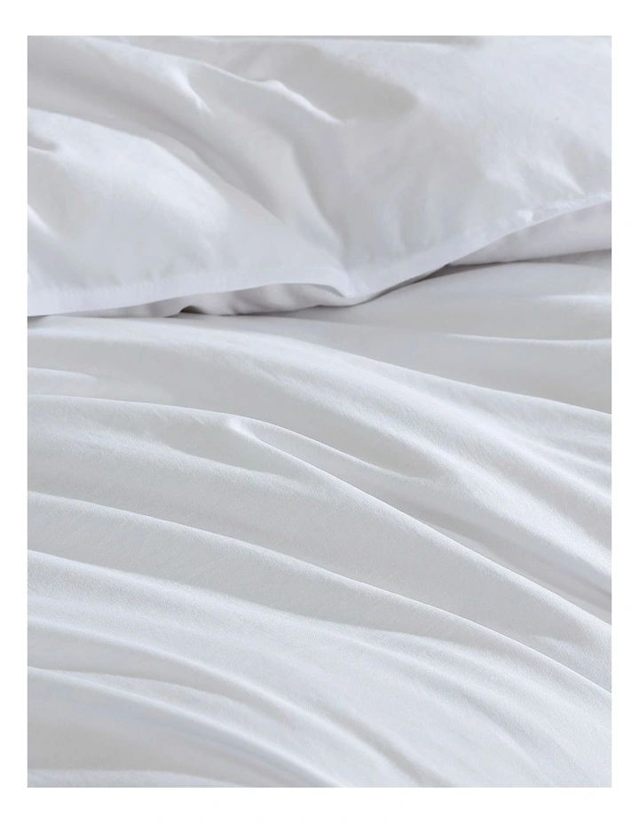 Vintage Washed Quilt Cover Set White Super King image 2