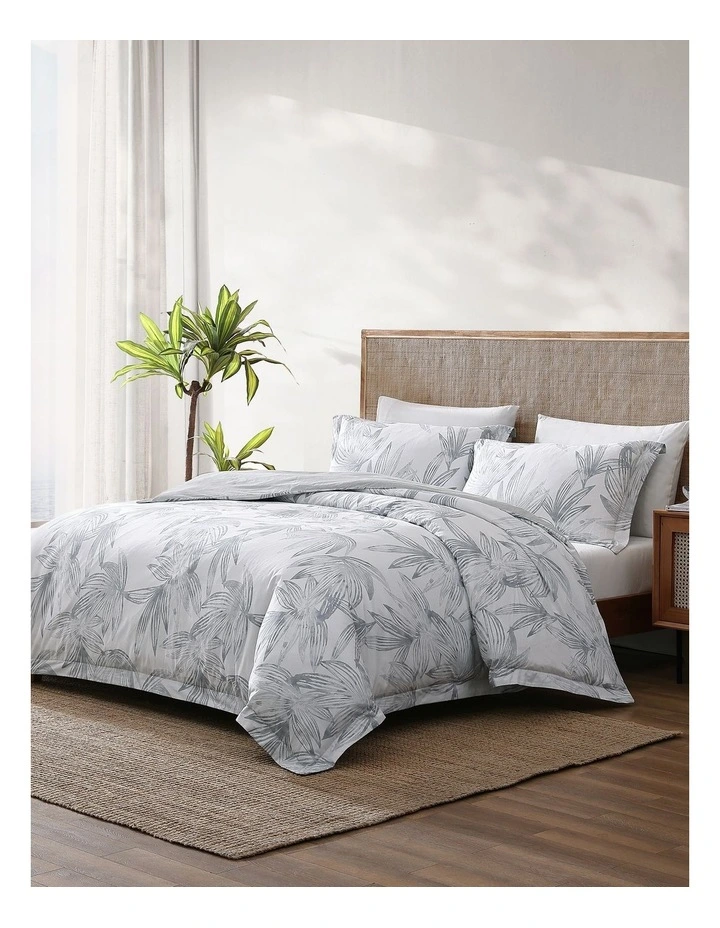 Kayo Quilt Cover Set Pelican Grey King image 2