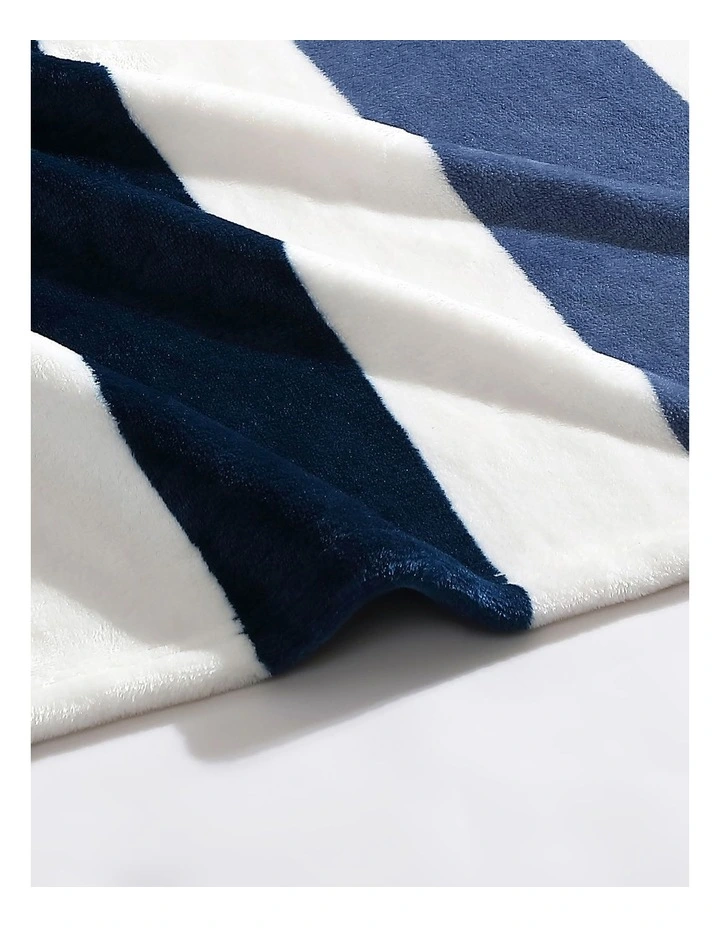 Awning Stripe Blanket Blue Queen image 3