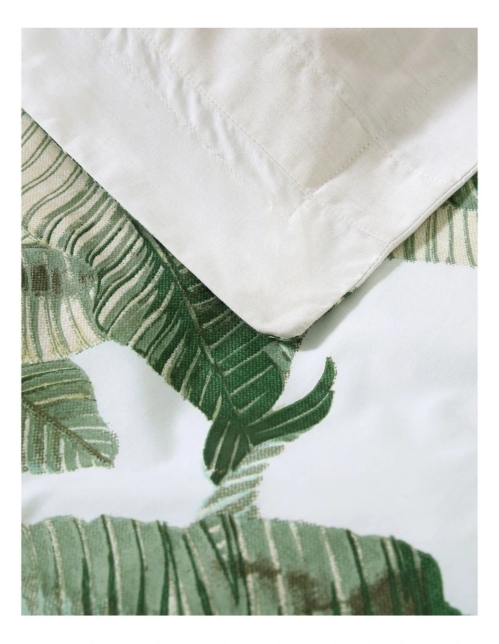 Fiesta Palms Quilt Cover Set Green Queen image 4