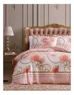 Versailles Quilt Cover Set Peach Single