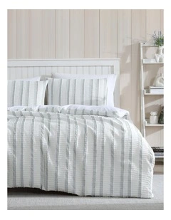 Miles Quilt Cover Set Green King