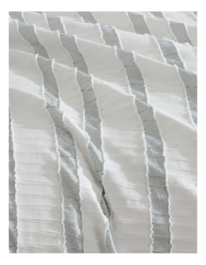 Miles Quilt Cover Set Green King image 2