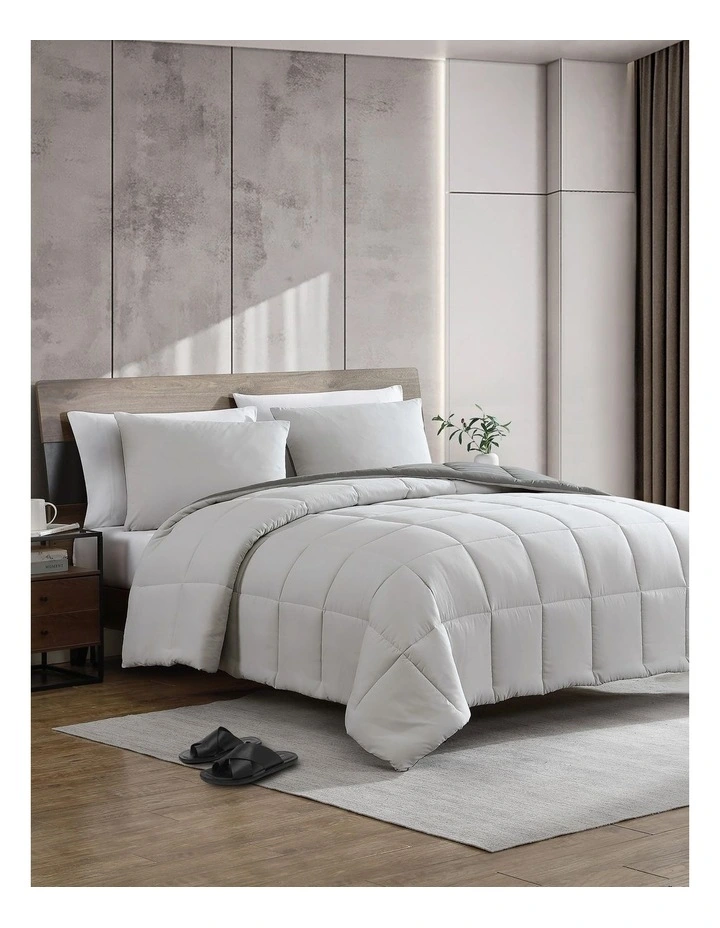 Solutions 3pc Comforter Set Grey Queen/King image 2