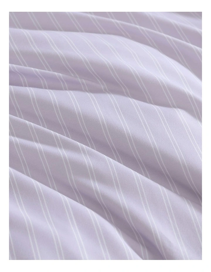Finley Stripe Quilt Cover Set Periwinkle Double image 2