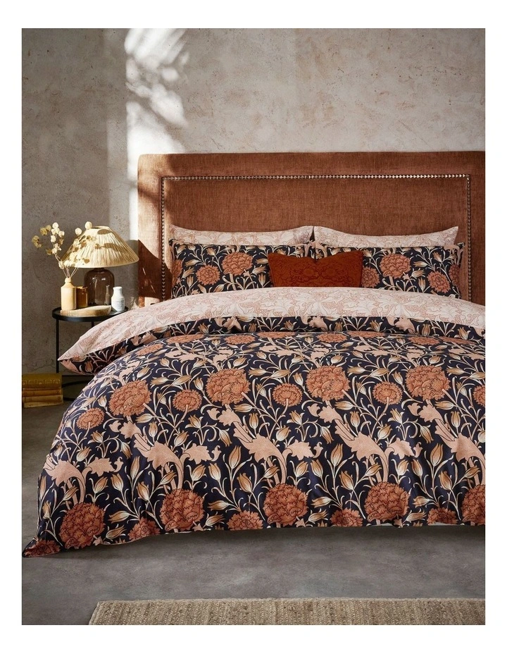 Wild Tulip Quilt Cover Set Copper Super King image 1