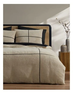 Makai Quilt Cover Set Natural Double