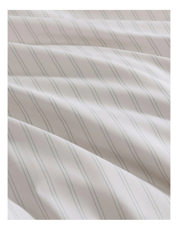 Finley Stripe Quilt Cover Set Oatmeal King image 2