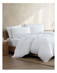 Boardwalk Quilt Cover Set White Queen