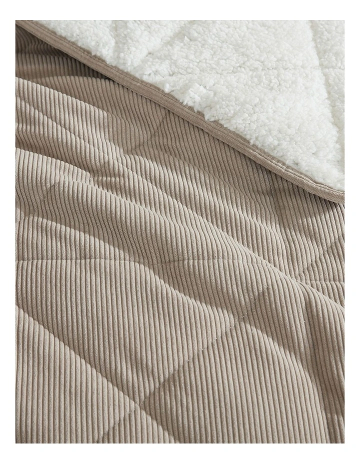 Ridge 3pc Coverlet Set Beige Queen/King image 2