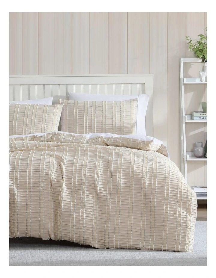 Miles Quilt Cover Set Yellow King image 1