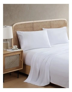 Vintage Washed Sheet Set White Queen