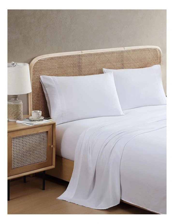 Vintage Washed Sheet Set White Queen image 1