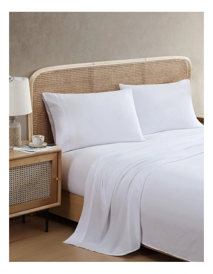 Vintage Washed Sheet Set White Queen image 1