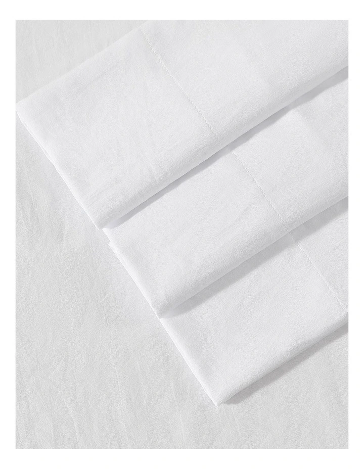 Vintage Washed Sheet Set White Queen image 2