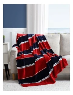 Bellecastle Throw Navy/Red Single