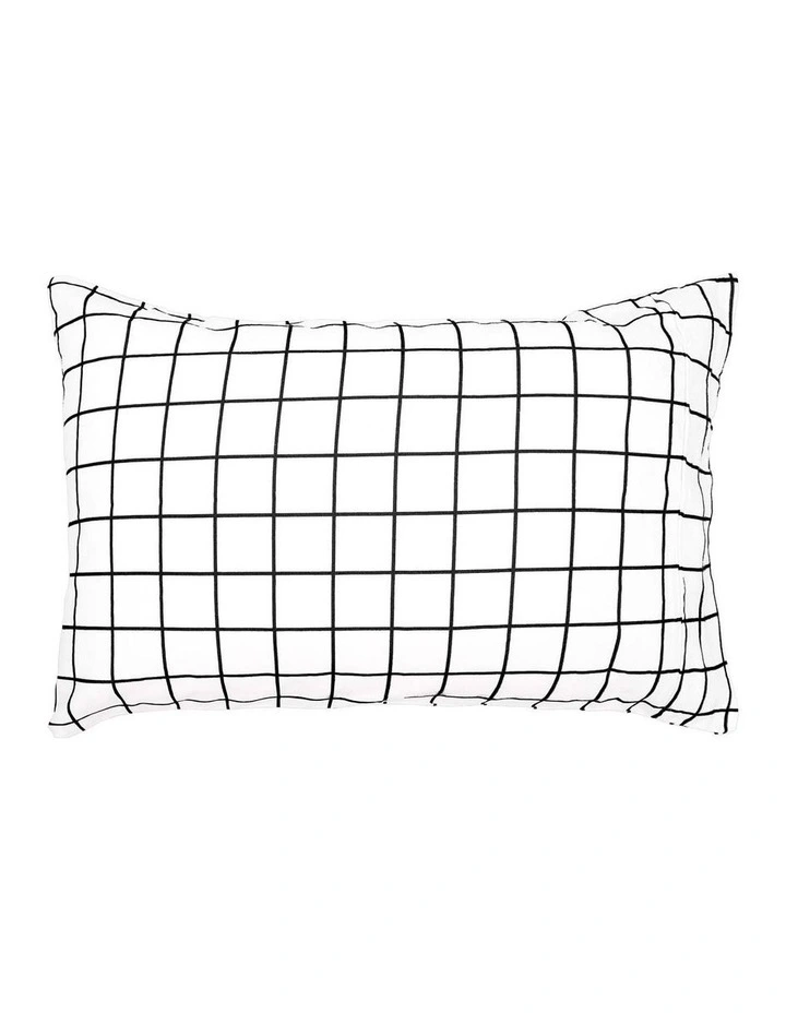 Grid Flannelette Quilt Cover Set image 2