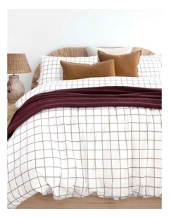 Grid Flannelette Quilt Cover Set