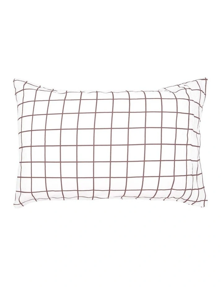 Grid Flannelette Quilt Cover Set image 2