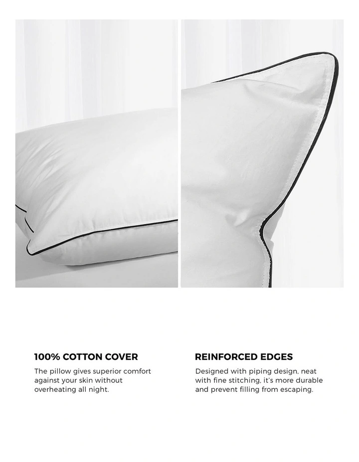 Bedra Microfibre Pillow Hotel Cotton Cover Home Soft Quality Luxury 4pcs 48*73cm image 6