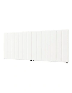 Oikiture Bed Frame Headboard Double Queen King Size Head Bedhead White Boucle
