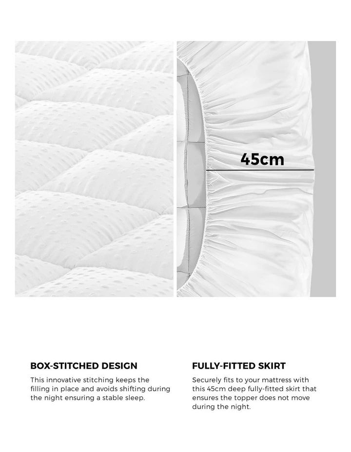 Bedra Mattress Topper Pillowtop 3D Bubble Airflow Bed Protector Cover King image 6