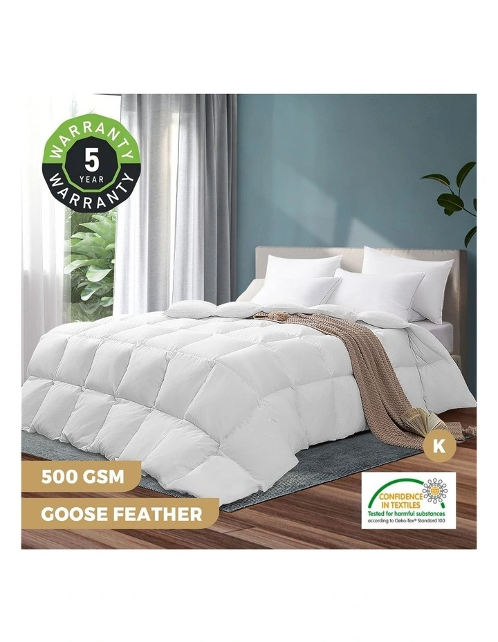 Bedra Goose Down Quilt 500GSM Winter Summer Duvet Doona Blanket King image 4