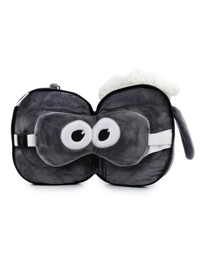 Relaxeazzz - Shaun the Sheep: Travel Pillow & Eye Mask Set, Gray image 5