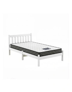 Single Mattress And Bed Frame Set 16cm in White/Grey