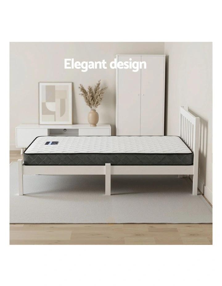 Single Mattress And Bed Frame Set 16cm in White/Grey image 5