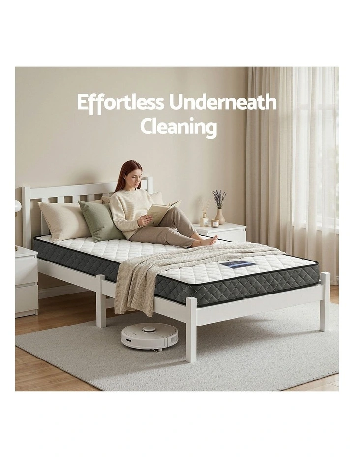 Single Mattress And Bed Frame Set 16cm in White/Grey image 6