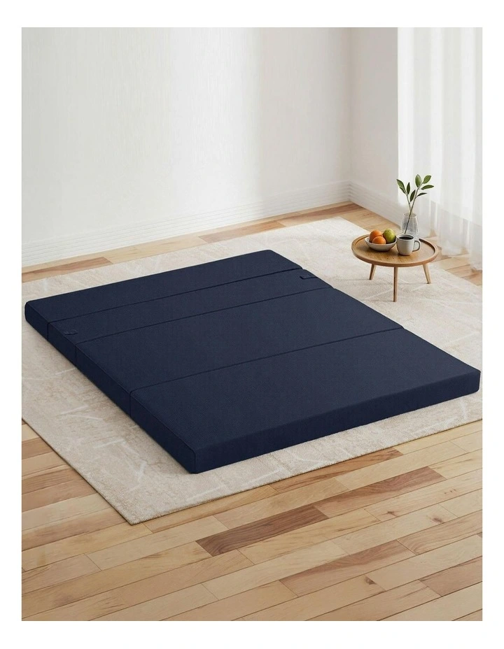 Foldable Double Mattress in Blue image 3