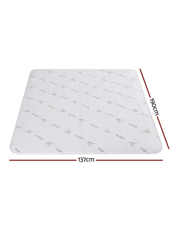 Bamboo Fabric Double Electric Blanket in White image 4